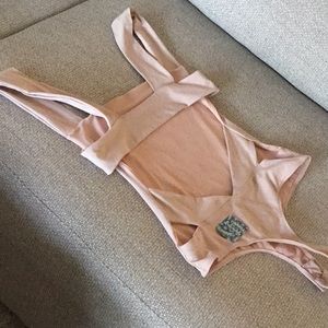 Free People Oh She’s Strappy bodysuit, size L, NWT